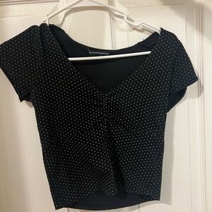 Brandy Melville Black Polka Dot Women's Top